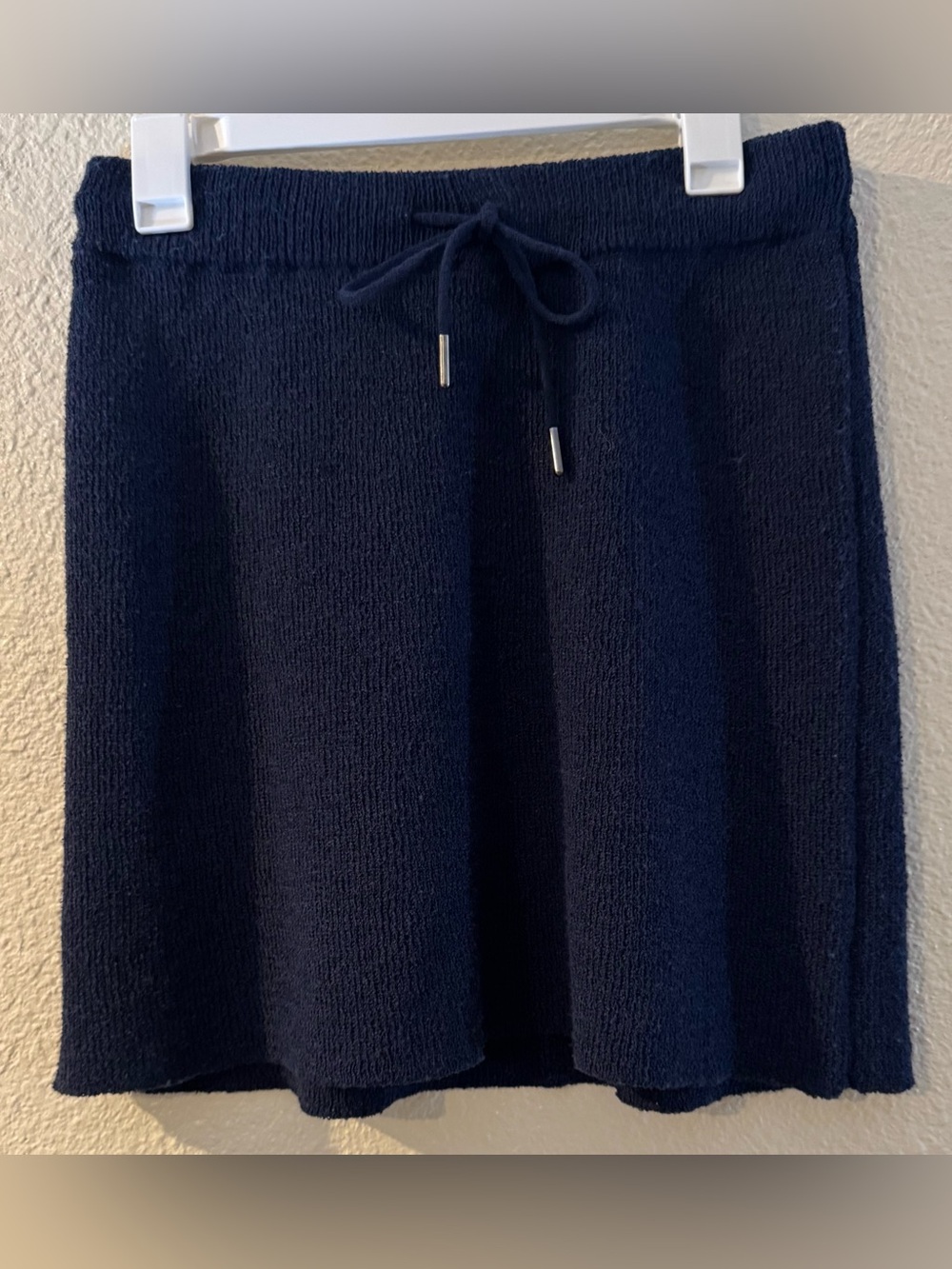 NWT French Connection Navy Drawstring Knit Skirt